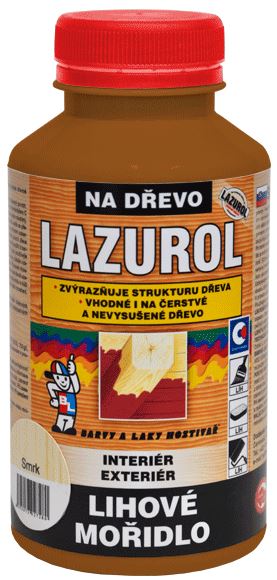 BARVY A LAKY HOSTIVAŘ LAZUROL - Liehové moridlo na drevo palisander 0,5 l