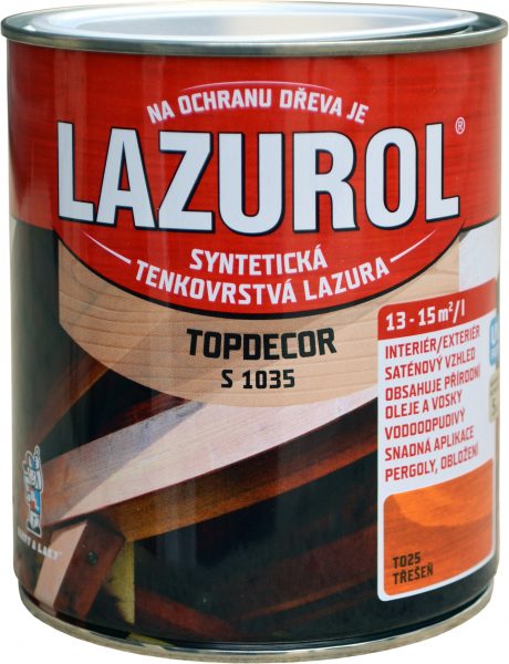 BARVY A LAKY HOSTIVAŘ LAZUROL TOPDECOR S1035 - Tenkovrstvá lazúra na drevo 0,75 l t022 - palisander