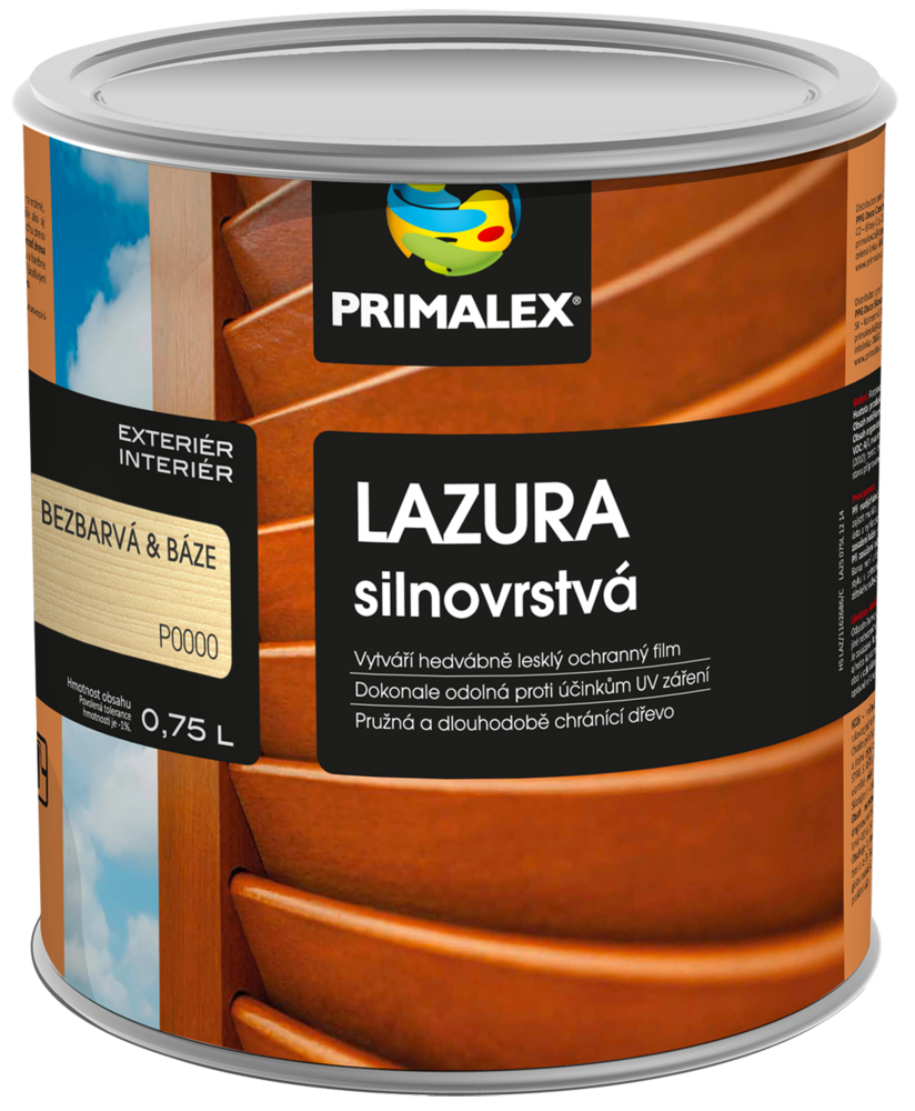 PRIMALEX - Hrubovrstvá lazúra na drevo 0,75 l tmavý palisander