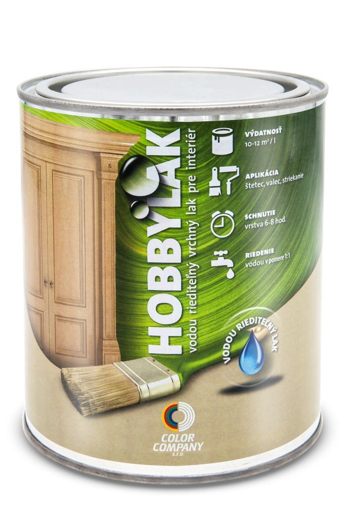 HOBBYLAK - Interiérový lak na drevo 0,7 L bezfarebný pololesklý