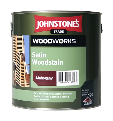 Johnstones Satin Woodstain - hrubovrstvová lazúra na drevo 2,5 l teak