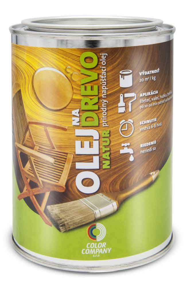 OLEJ NATUR - Prírodný napúšťací olej na drevo bezfarebný 0,5 L