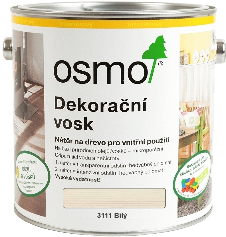 OSMO Dekoračný vosk transparentný 2,5 l 3166 - orech