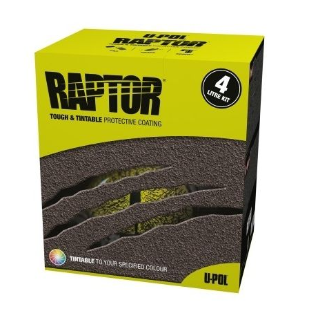 Raptor -  farebný tvrdý ochranný náter  - SET ral 1018 - žltá zinková 4,2 l