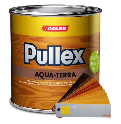 Adler Pullex Aqua-Terra - ekologický olej na drevo do interiéru a exteriéru na drevodomy či včelí úľ 750 ml eiche - dub