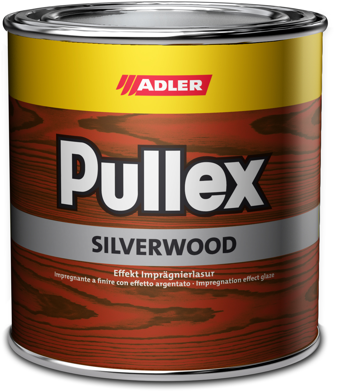 Adler Pullex Silverwood - efektná lazúra do exteriéru vytvárajúca vzhľad starého dreva 5 l silber - strieborná