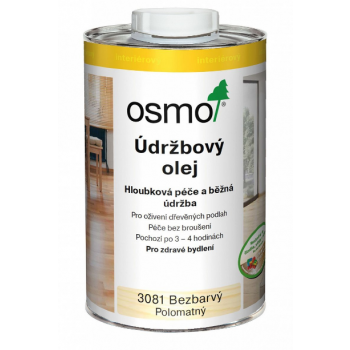 OSMO Údržbový olej 10 l 3081 - bezfarebný hodvábny polomat
