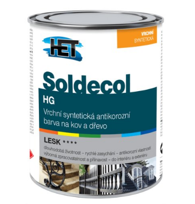 SOLDECOL HG - Vrchná lesklá syntetická farba 0,75 l 4550 - modrý tmavý