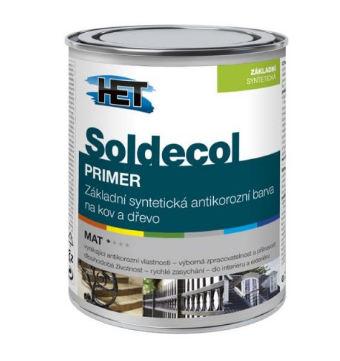 SOLDECOL PRIMER - Základná syntetická farba na kov a drevo 2,5 l červenohnedý