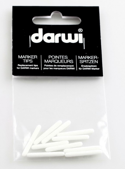 DARWI LEATHER - Náhradný hrot do fixy na kožu 10 ks 6ml/1,2mm