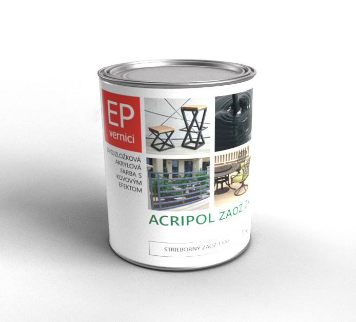 VERNICI ACRIPOL ZAOZ 2K - Dvojzložková akrylová farba s kovovým efektom 1 kg 00000 - strieborná