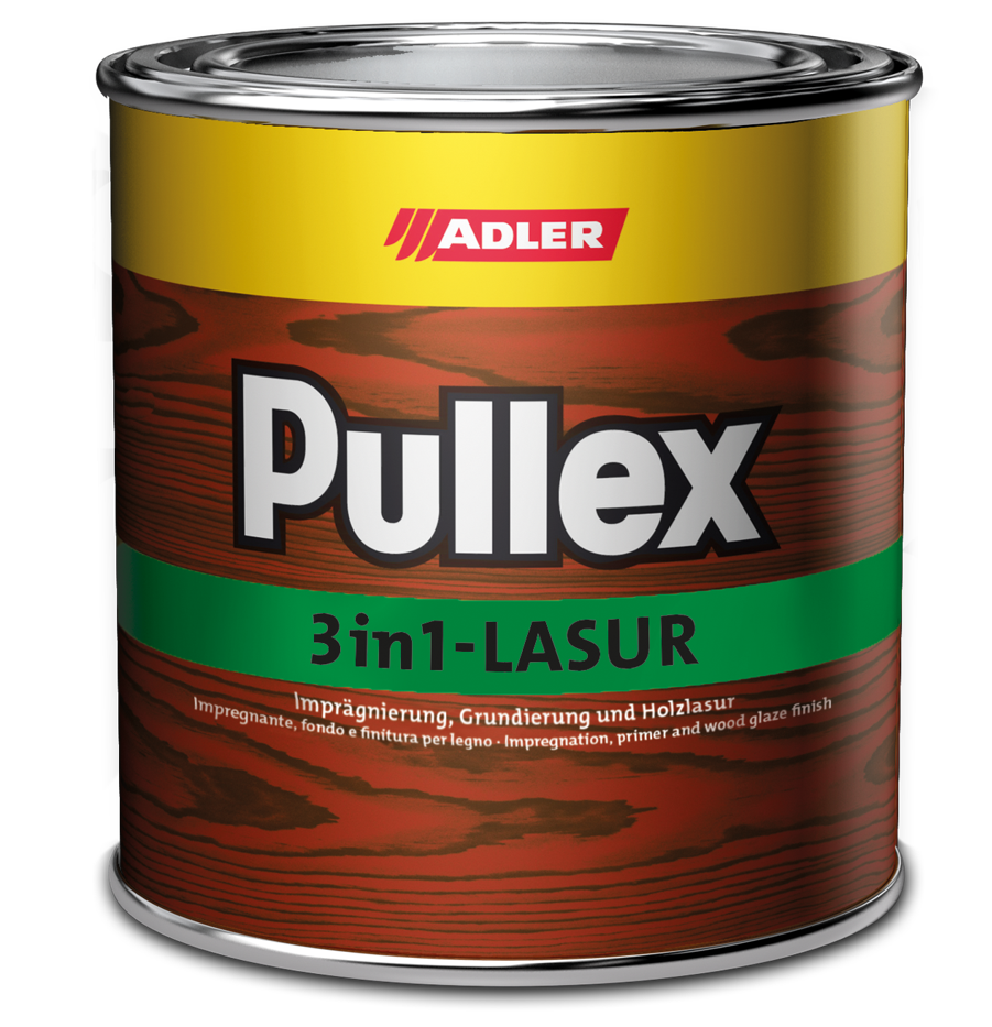 ADLER PULLEX 3in1-LASUR - Olejová lazúra s impregnáciou a ochranou voči škodcom na drevenice 5 l kiefer - borovica