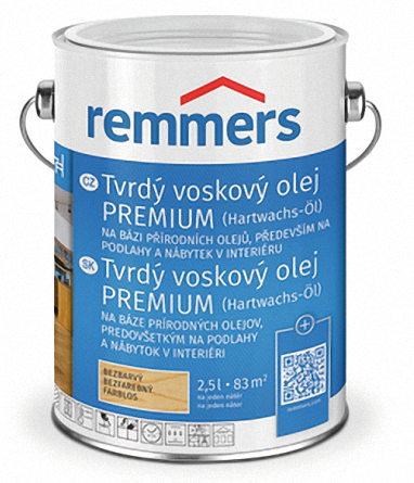 REMMERS - Tvrdý voskový olej PREMIUM REM - anthrazitgrau 2,5 L