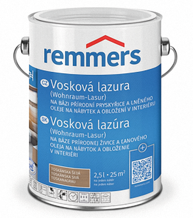 REMMERS - Vosková lazúra do interiéru REM - weiss 2,5 L