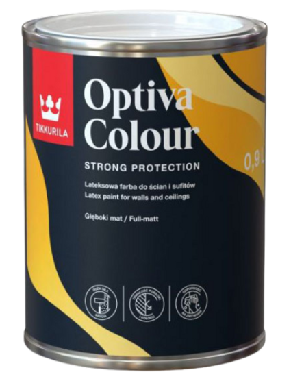 OPTIVA COLOUR - Oteruvzdorná farba na steny a stropy (zákazkové miešanie) TVT F500 - angel 0,9 l