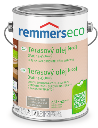 REMMERS PATINA-ÖL - Patinovací olej ECO REM - silbergrau 2,5 L