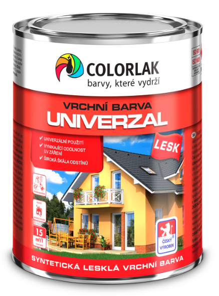 COLORLAK UNIVERZÁL S2013 - Syntetická vrchná farba C1999 - čierna 0,6 L