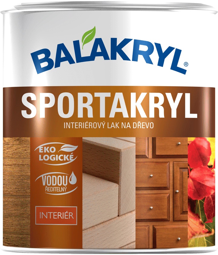 Sportakryl - Interiérový lak na drevo bezfarebný matný 0,7 kg