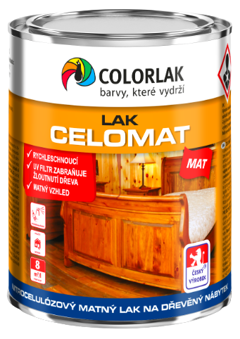 COLORLAK CELOMAT C1038 - Nitrocelulózový lak na drevený nábytok matný 170 L