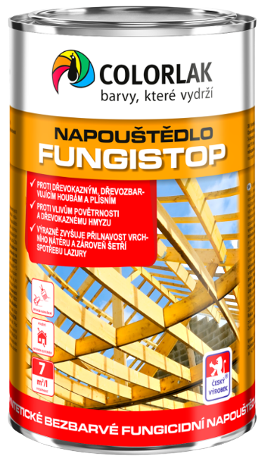 COLORLAK FUNGISTOP S1031 - Syntetické fungicídne napúšťadlo na drevo bezfarebný 2,5 L