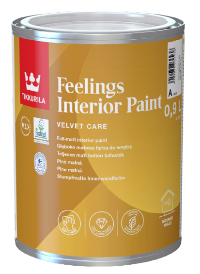 Feelings Interior Paint - plne matná umývateľná farba (zákazkové miešanie) TVT S486 - vulcanite 2,7 l