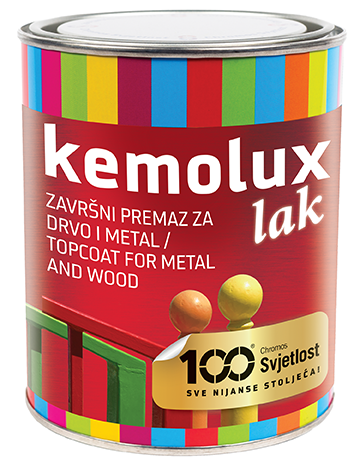KEMOLUX - Lesklá vrchná farba na kov 2,5 l hnedý