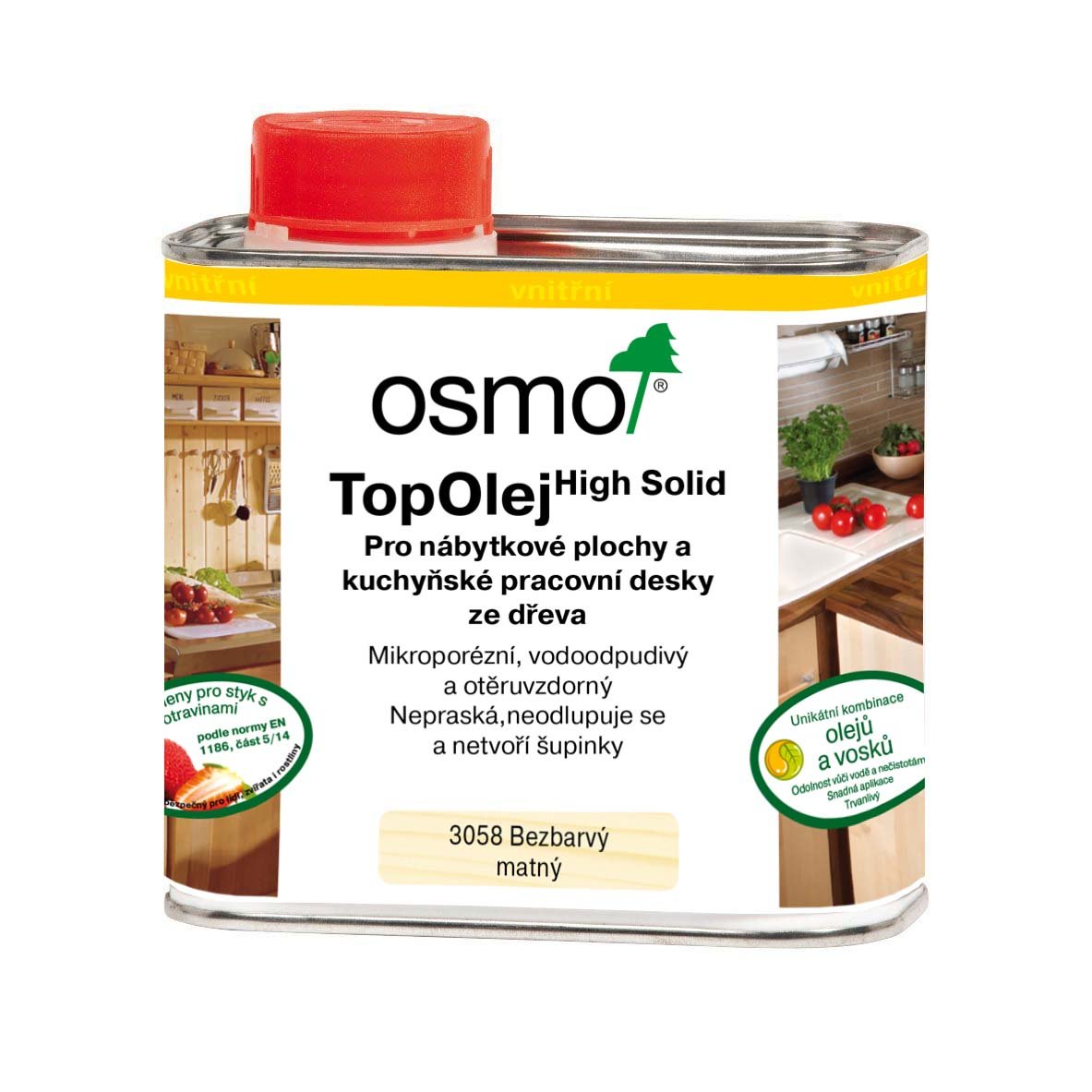 OSMO TOP OLEJ - Olej na pracovné dosky 3037 - biely 0,125 L
