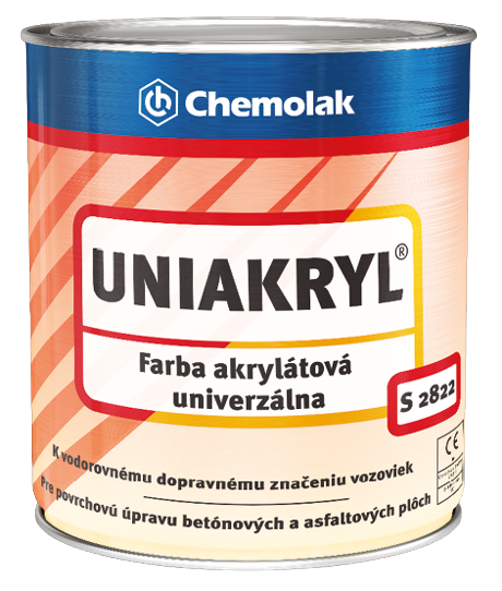 UNIAKRYL S 2822 - Farba na vodorovné dopravné značenie 0,75 L 0199 - čierna