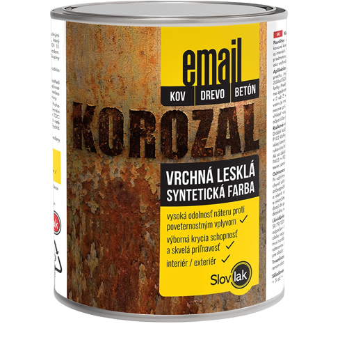 KOROZAL EMAIL - Vrchná lesklá syntetická farba 1010 - šedá pastelová 0,75 kg