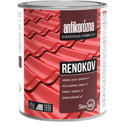 RENOKOV 2v1 - Antikorózna farba na strechy 2,5 kg 0230 - hnedá