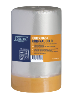 DELTEC QUICKMASK GOLD -Maskovacia fólia s lepiacou páskou 1400mm x 33m