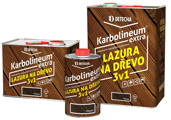 Karbolineum Extra 3v1 - olejová lazúra na drevo palisander (karbolineum) 3,5 kg