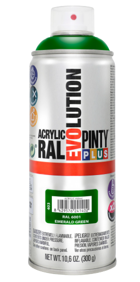 PINTY PLUS EVOLUTION - Akrylový rýchloschnúci sprej RAL 1018 - zinková žltá 0,4 L