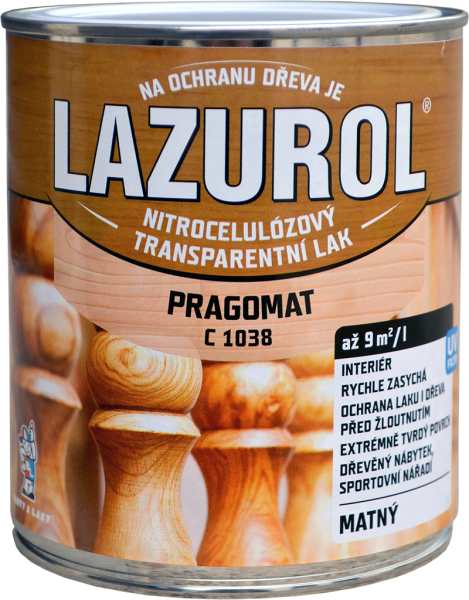LAZUROL PRAGOMAT C1038 - Nitrocelulózový lak na drevo