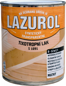 LAZUROL S1091 - Tixotropný lak na drevo