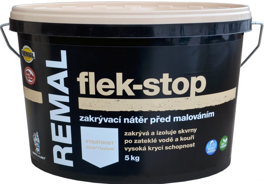 REMAL FLEK-STOP - Náter na izoláciu škvŕn 100 - biela 5 kg