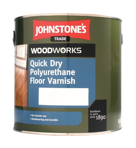 Johnstones Quick Dry Floor Varnish - rýchloschnúci lak na podlahu bezfarebný lesklý 5 l