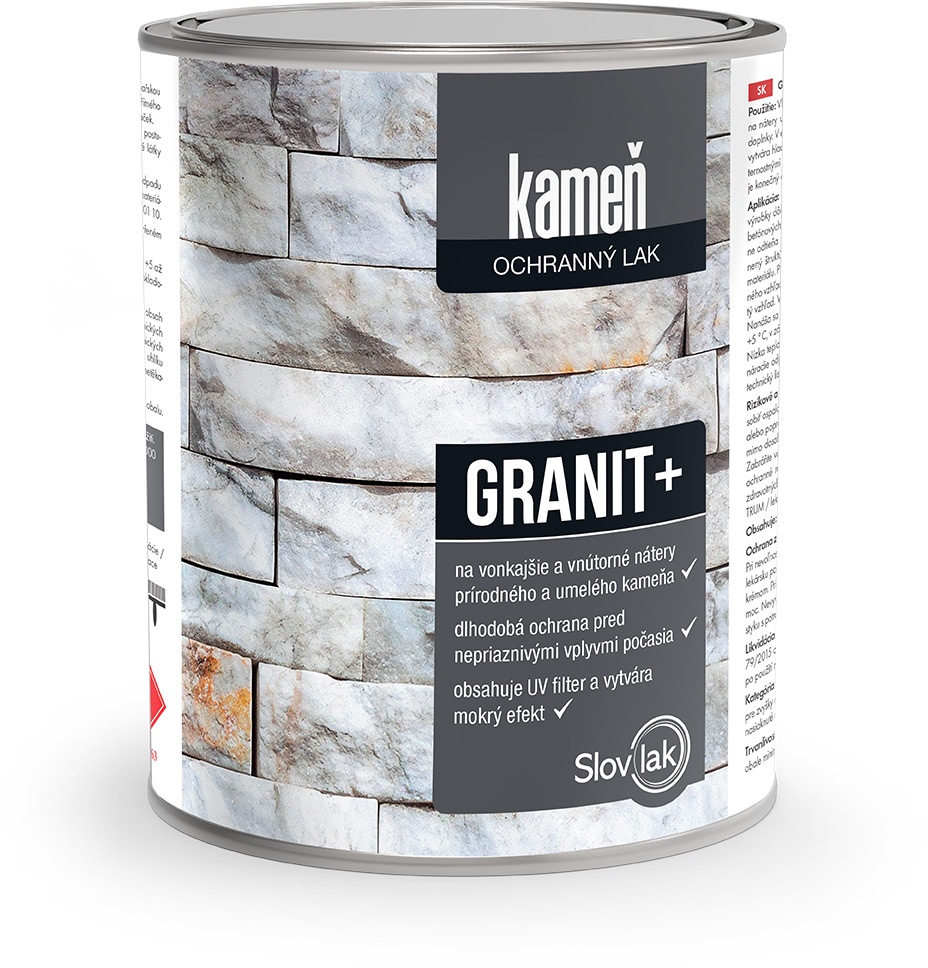 Lak Granit + - lak na kameň bezfarebný matný 2,5 l