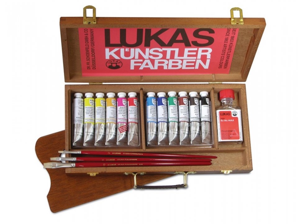 LUKAS STUDIO - Olejové farby v drevenom kufríku