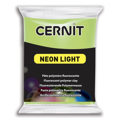 CERNIT NEON LIGHT - Polymérová hmota s neónovým vzhľadom 56 g neón zelená 930056600