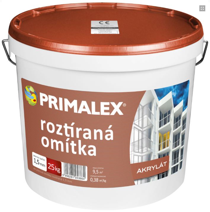 E-shop Primalex Akrylátová omietka roztieraná - miešanie na zakázku 25 kg zr. 1,5 mm