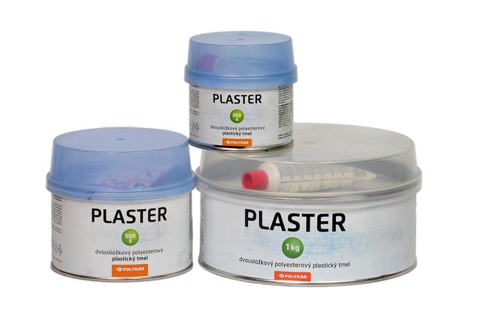 E-shop Tmel Polykar Plaster - jemný tmel na plasty 0,5 kg cierna