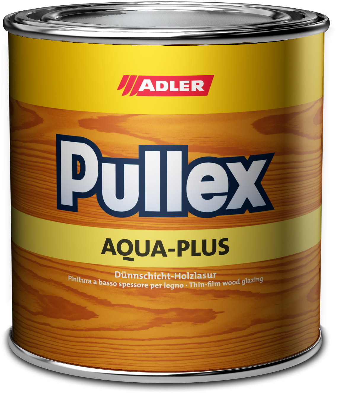 Adler Pullex Aqua Plus - vodouriediteľná lazúra na vonkajšie drevodomy a obloženie 2,5 l kastanie
