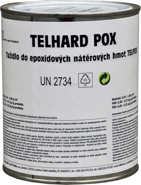 BARVY A LAKY TELURIA TELHARD POX - tužidlo do epoxidových náterov TELPOX 3,4 kg