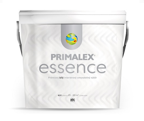 Primalex Essence - umývateľná interiérová farba biela 4,5 L