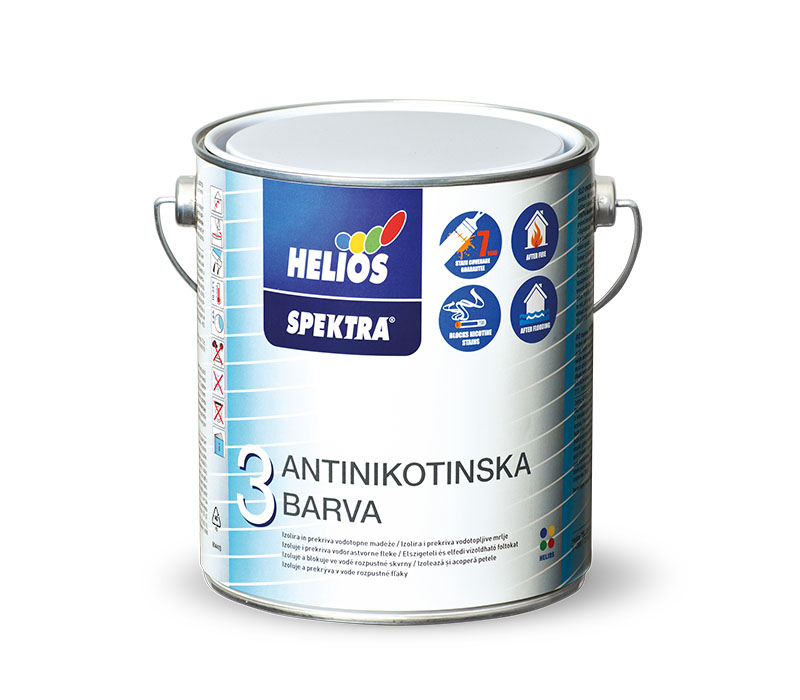 HELIOS SPEKTRA Antinikotínová farba biela 2,5 l