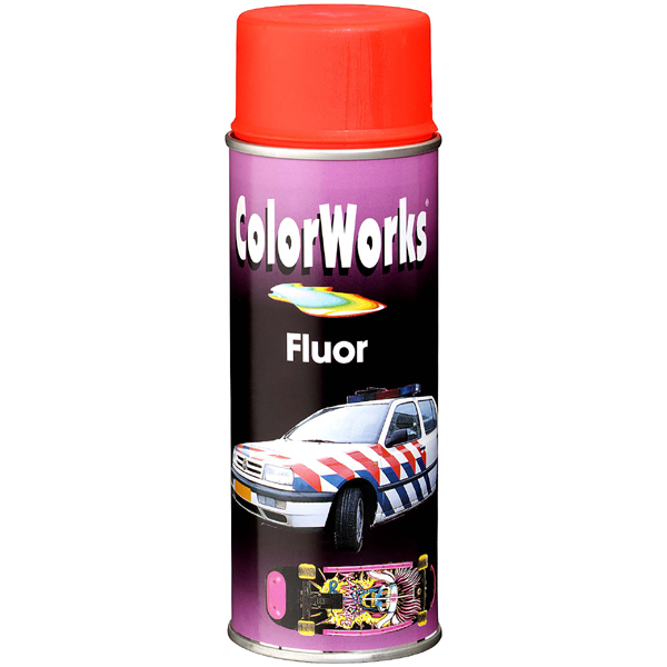 COLORWORKS - Fluorescenčný sprej 400 ml červenooranžový