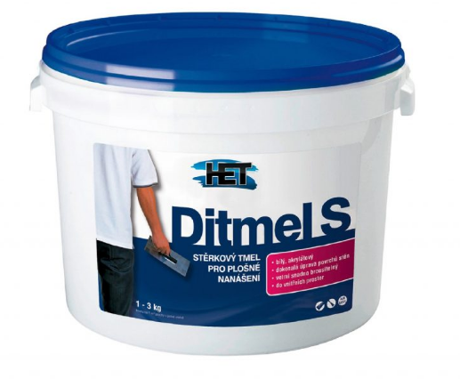 E-shop DITMEL S - Stierkový tmel pre plošné nanášanie biely 1,5 kg