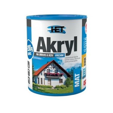 HET AKRYL MAT - Univerzálna matná farba na drevo a kov 0,7 kg 0199 - čierna