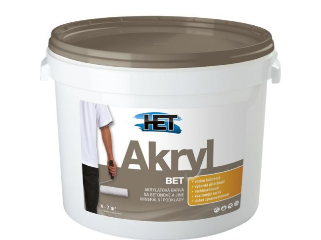 AKRYL BET - Akrylátová farba na betón 5 kg 0100 - biely